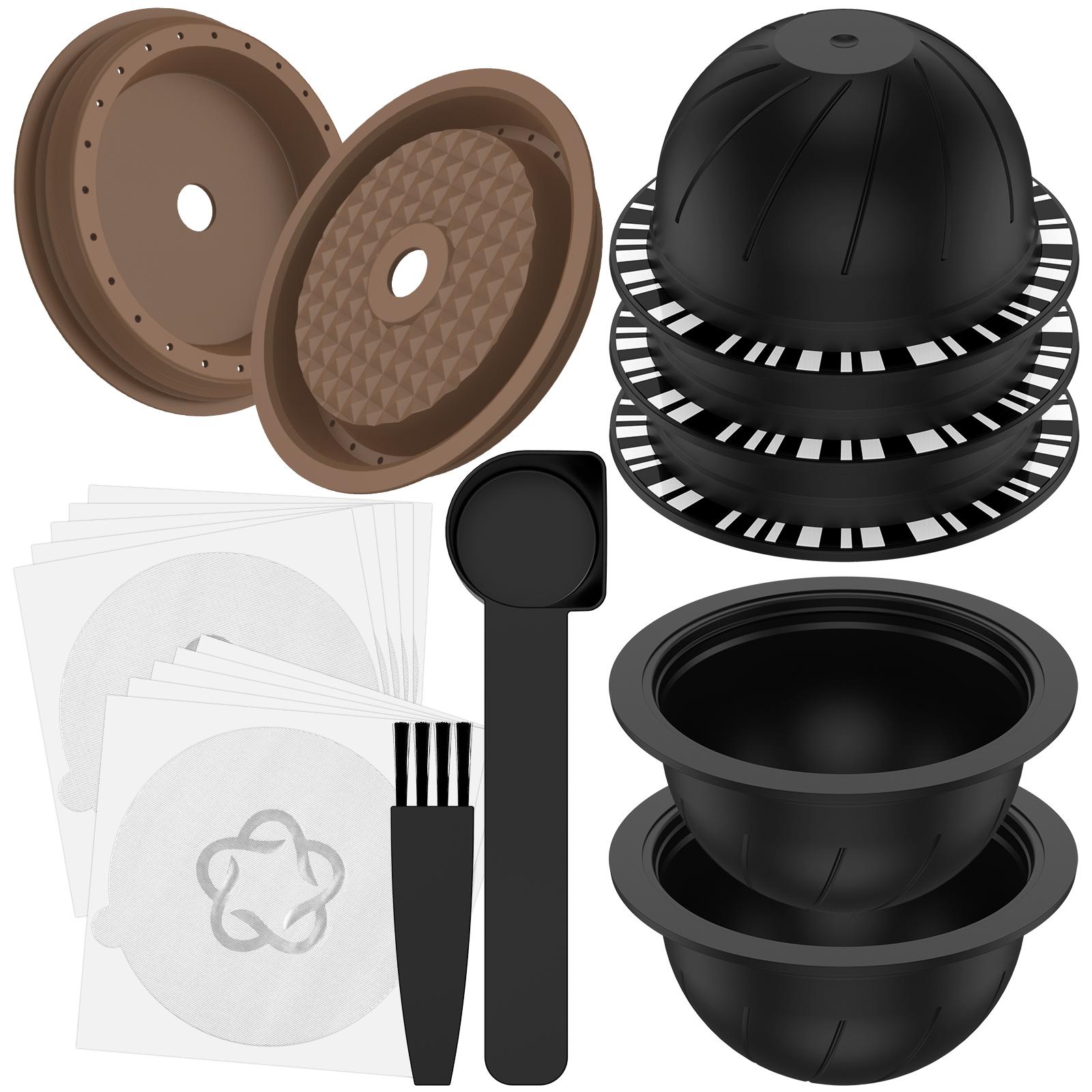 5 шт. многоразовых кофейных капсул пищевого качества, многоразовые кофейные капсулы, компактные многоразовые кофейные капсулы, 230 мл/150 мл чёрный
5 шт. многоразовых кофейных капсул пищевого качества, многоразовые кофейные капсулы, компактные многоразовые кофейные капсулы, 230 мл/150 мл чёрный