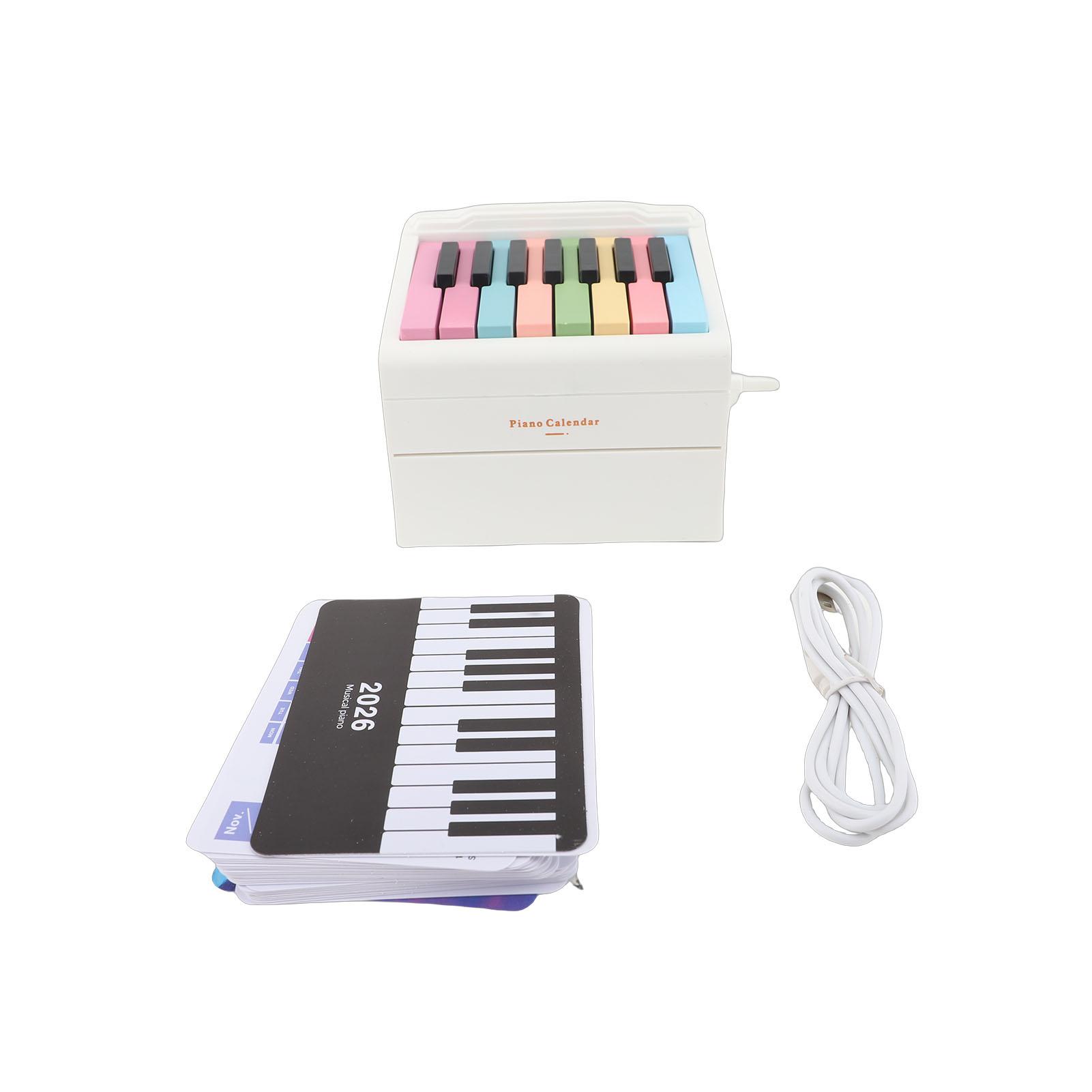 Piano Calendar 2026 Rechargeable Playable Piano Desk Calendar with 27 Cards for Teens Fans Birthday Xmas Gifts
Piano Calendar 2026 Rechargeable Playable Piano Desk Calendar with 27 Cards for Teens Fans Birthday Xmas Gifts