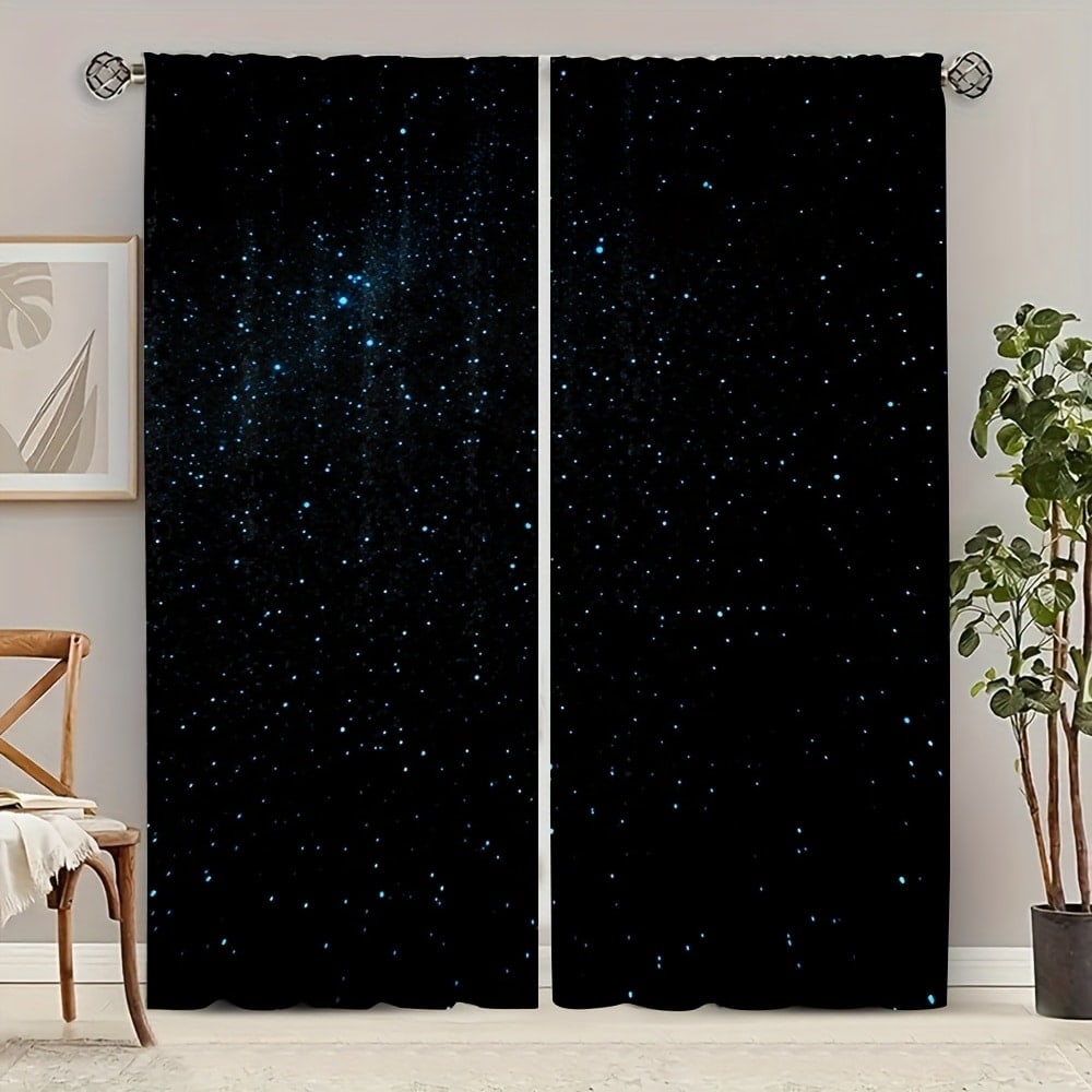 Set Of 2 Starry Sky Pattern Curtains Home Decor Suitable Bedroom Any Room Curtain With Rod Pocket Darkening Polyester Machine Washable Perfect For W100*H70(CM)-Rod Pocket&1PCS
Set Of 2 Starry Sky Pattern Curtains Home Decor Suitable Bedroom Any Room Curtain With Rod Pocket Darkening Polyester Machine Washable Perfect For W100*H70(CM)-Rod Pocket&1PCS