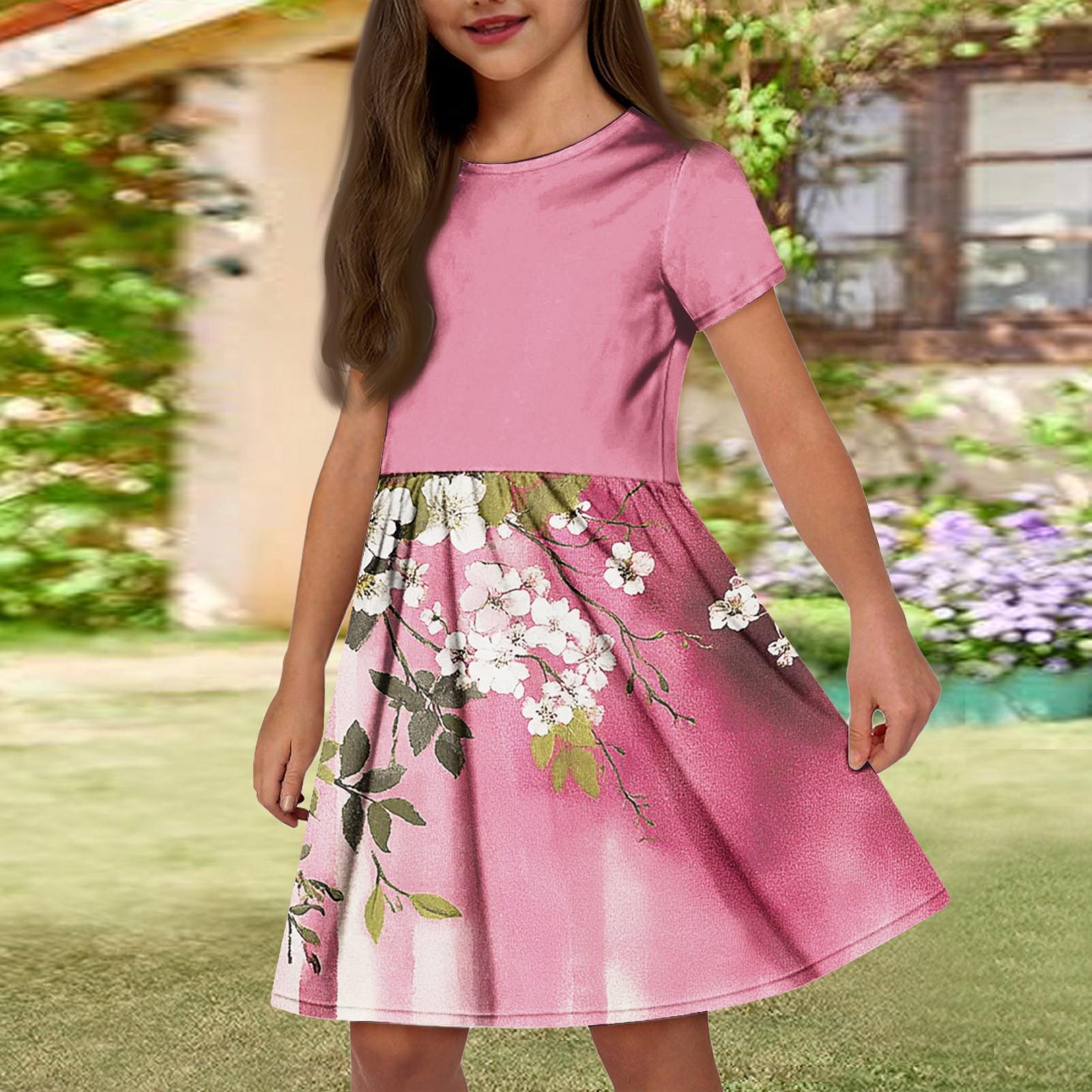 Girl Summer Dress Color & Print Sleeveless Dress With Pocket Casual Dress Shorts Sleeve Party Dress 130
Girl Summer Dress Color & Print Sleeveless Dress With Pocket Casual Dress Shorts Sleeve Party Dress 130