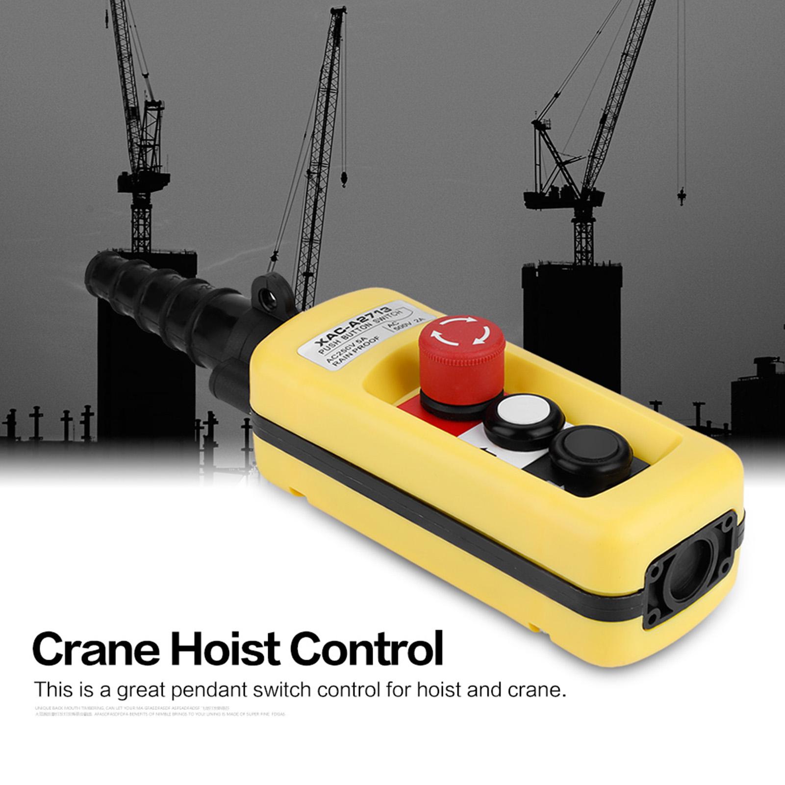 Crane Hoist Control Crane Chain Hoist Push Button Switch Lifting Pendant Controller with Emergency Stop Hoist Push Button Switch other різнокольоровий
Crane Hoist Control Crane Chain Hoist Push Button Switch Lifting Pendant Controller with Emergency Stop Hoist Push Button Switch other різнокольоровий