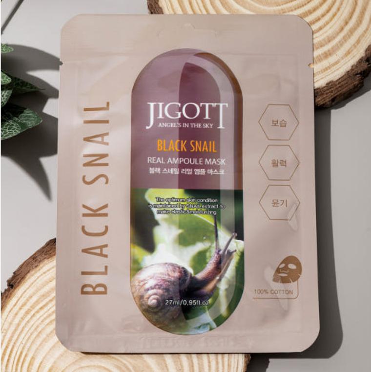Jigott Black Snail Real Ampoule Mask Pack – интенсивное восстановление и увлажнение кожи 5 packs
Jigott Black Snail Real Ampoule Mask Pack – интенсивное восстановление и увлажнение кожи 5 packs