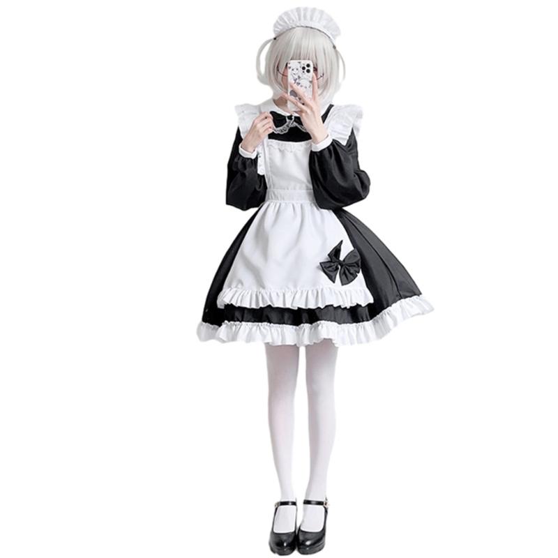 Women Maid Dress Outfit Anime Maid Costume Accessories Halloween Cosplay Costumes Maid Dresses and Apron Kits XL чорний
Women Maid Dress Outfit Anime Maid Costume Accessories Halloween Cosplay Costumes Maid Dresses and Apron Kits XL чорний