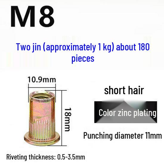 Knurled Rivet Nuts: Small Countersunk & Flat Head, M5-M12
Knurled Rivet Nuts: Small Countersunk & Flat Head, M5-M12