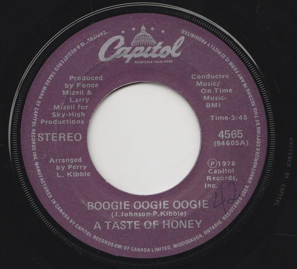 7inch Record A TASTE OF HONEY - Boogie Oogie Oogie 4565 Capitol Records 1978 Canada Soul/Funk Used
7inch Record A TASTE OF HONEY - Boogie Oogie Oogie 4565 Capitol Records 1978 Canada Soul/Funk Used