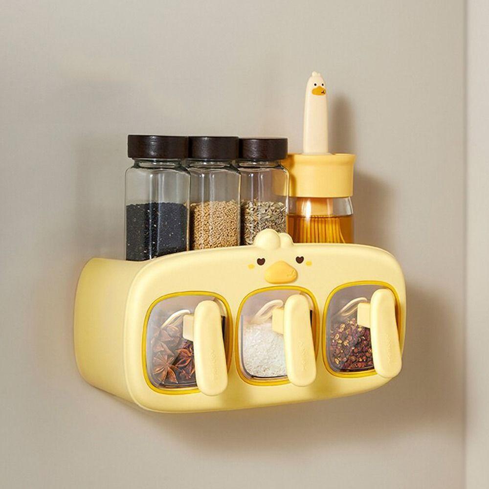 with Spoon Spice Storage Rack Wall-Mounted Spice Storage Container Kitchen Accessories жовтий
with Spoon Spice Storage Rack Wall-Mounted Spice Storage Container Kitchen Accessories жовтий