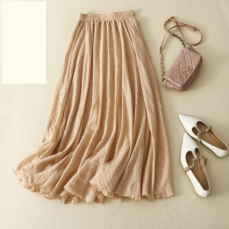 Тонкая хлопковая юбка-полусолнце с листовидным краем, двухслойная, свободная талия, А-образная, большая юбка-качели, женская, повседневная, длинная S
Тонкая хлопковая юбка-полусолнце с листовидным краем, двухслойная, свободная талия, А-образная, большая юбка-качели, женская, повседневная, длинная S