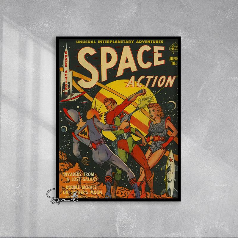 Вінтажні обкладинки коміксів Постер Принти на полотні Дивні світи Космічний екшн Настінний декор Ретро 90-х Настінні прикраси для магазину коміксів 21x30cm No Frame
Вінтажні обкладинки коміксів Постер Принти на полотні Дивні світи Космічний екшн Настінний декор Ретро 90-х Настінні прикраси для магазину коміксів 21x30cm No Frame