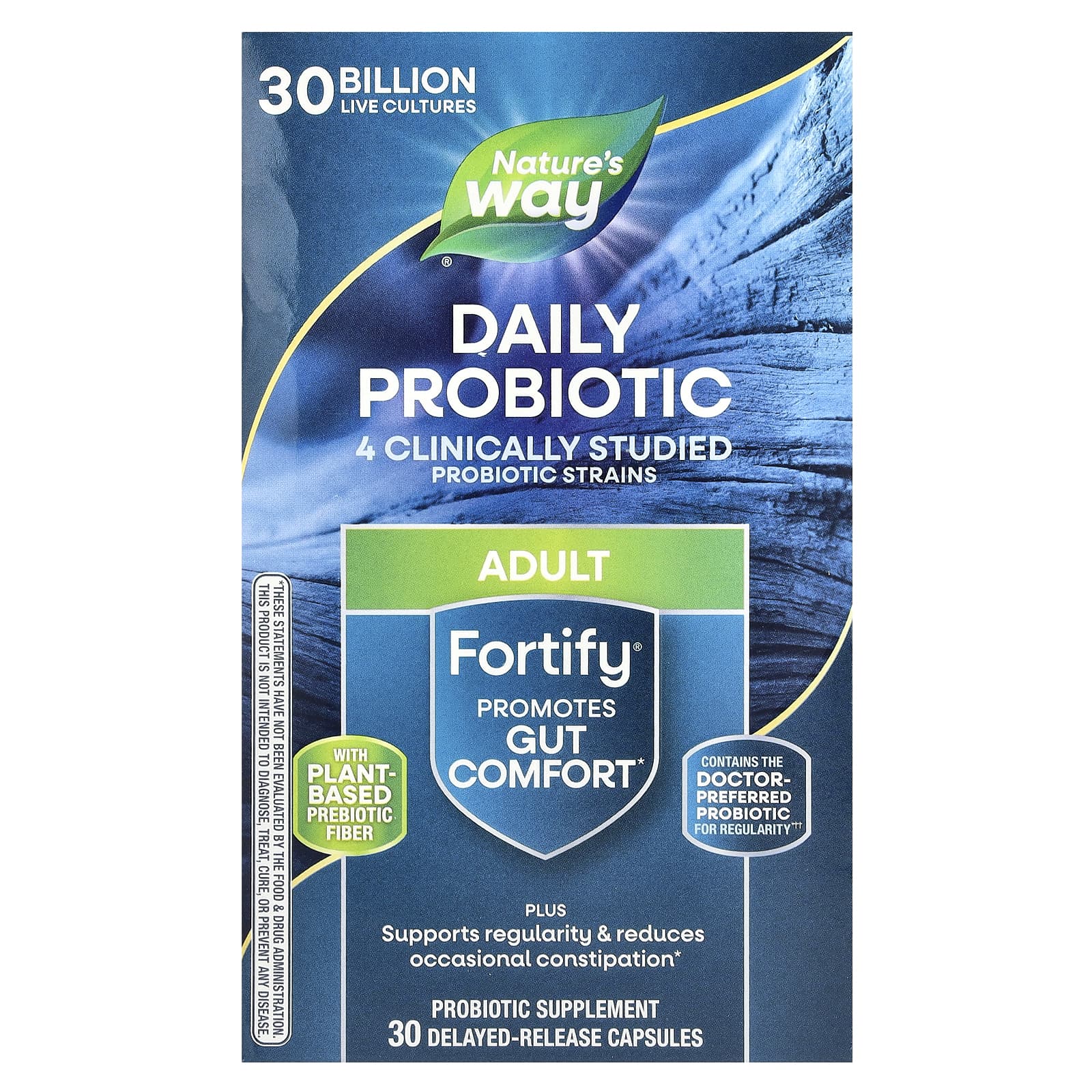 Nature s Way, Fortify, щоденний пробіотик, для дорослих, 30 мільярдів КУО, 30 капсул із затримкою вивільнення
Nature s Way, Fortify, щоденний пробіотик, для дорослих, 30 мільярдів КУО, 30 капсул із затримкою вивільнення
