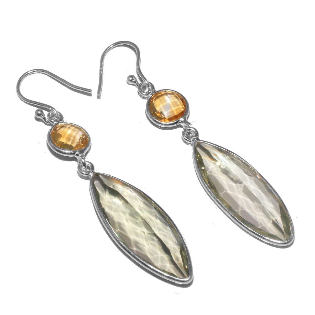 Citrine, Green Amethyst Gemstone Earrings Solid 925 Sterling Silver Handmade Earrings Jewelry Gift For Women And Girls E-2074
Citrine, Green Amethyst Gemstone Earrings Solid 925 Sterling Silver Handmade Earrings Jewelry Gift For Women And Girls E-2074