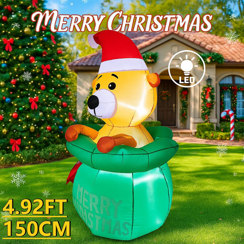 4.92FT Christmas Inflatable Toys Bear Gift Bag Christmas Supplies Home Decor Ornament Festive Gift LED Lit Xmas Yard Decoration EU
4.92FT Christmas Inflatable Toys Bear Gift Bag Christmas Supplies Home Decor Ornament Festive Gift LED Lit Xmas Yard Decoration EU