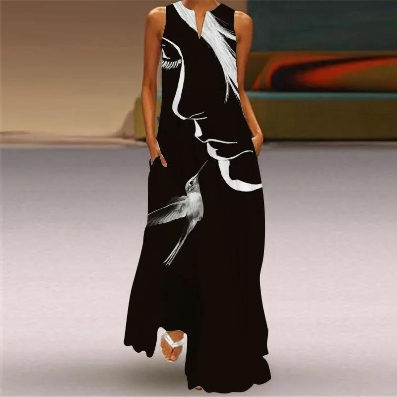 Women s New Spring And Summer Fashion Classic V-neck Color Printing Sleeveless Long Dress XXXXL чорний
Women s New Spring And Summer Fashion Classic V-neck Color Printing Sleeveless Long Dress XXXXL чорний