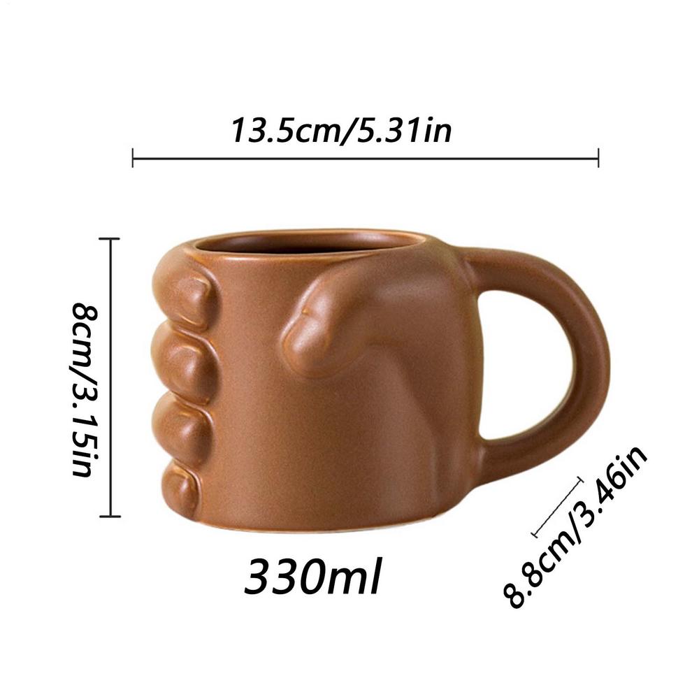 Creative Milk Cup Fun Fist Water Cup Coffee Mugs Household Minority Ceramic Cup Living Room Decoration Accessories 330ml коричневый
Creative Milk Cup Fun Fist Water Cup Coffee Mugs Household Minority Ceramic Cup Living Room Decoration Accessories 330ml коричневый