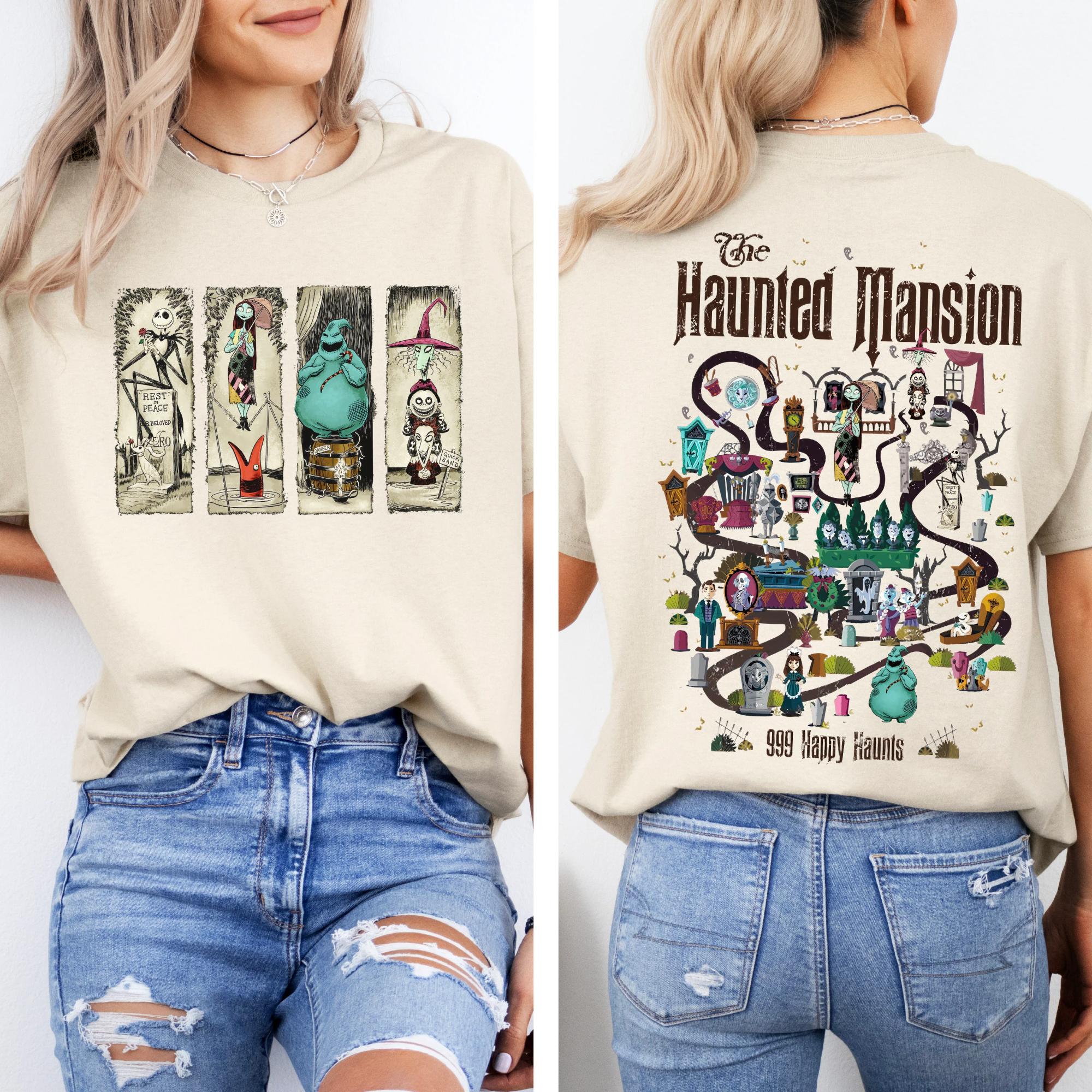 Doublesided Vintage The Nightmare Before Christmas Haunted House Map Shirt Ghost Halloween Shirt Comfortable Cotton S
Doublesided Vintage The Nightmare Before Christmas Haunted House Map Shirt Ghost Halloween Shirt Comfortable Cotton S
