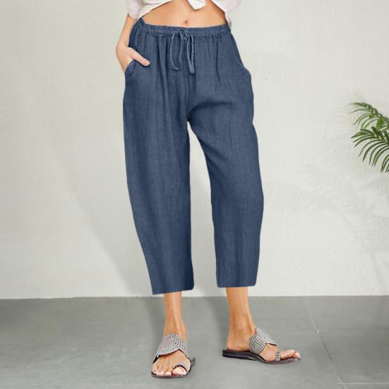 Yousheng Women Summer Cropped Pants Elastic High Waist Wide Leg Drawstring Trousers Solid Color Casual Loose Fit Slacks XXL белый
Yousheng Women Summer Cropped Pants Elastic High Waist Wide Leg Drawstring Trousers Solid Color Casual Loose Fit Slacks XXL белый