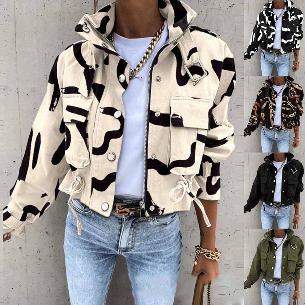 Women s Printed Short Windbreaker Jacket Workwear Drawstring Jacket Long Sleeve Short Coat XXL зелений
Women s Printed Short Windbreaker Jacket Workwear Drawstring Jacket Long Sleeve Short Coat XXL зелений