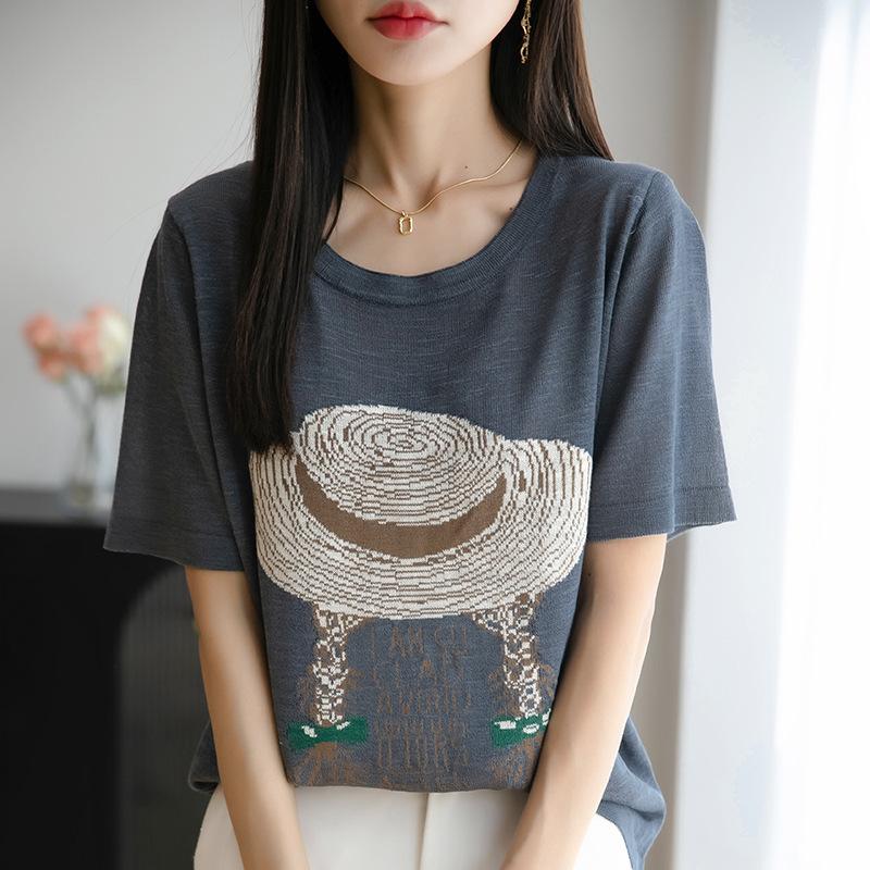 Женский топ с коротким рукавом Лето Новый Свободная футболка с коротким рукавом XXL серый
Женский топ с коротким рукавом Лето Новый Свободная футболка с коротким рукавом XXL серый