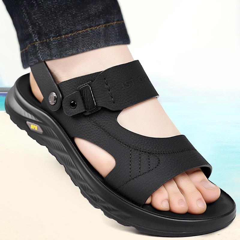 Пляжная обувь из коровьей кожи первого слоя, мужская, из натуральной кожи, летняя новинка, уличные нескользящие прохладные шлепанцы, мужские сандалии с мягкой подошвой для вождения, мужские 38
Пляжная обувь из коровьей кожи первого слоя, мужская, из натуральной кожи, летняя новинка, уличные нескользящие прохладные шлепанцы, мужские сандалии с мягкой подошвой для вождения, мужские 38