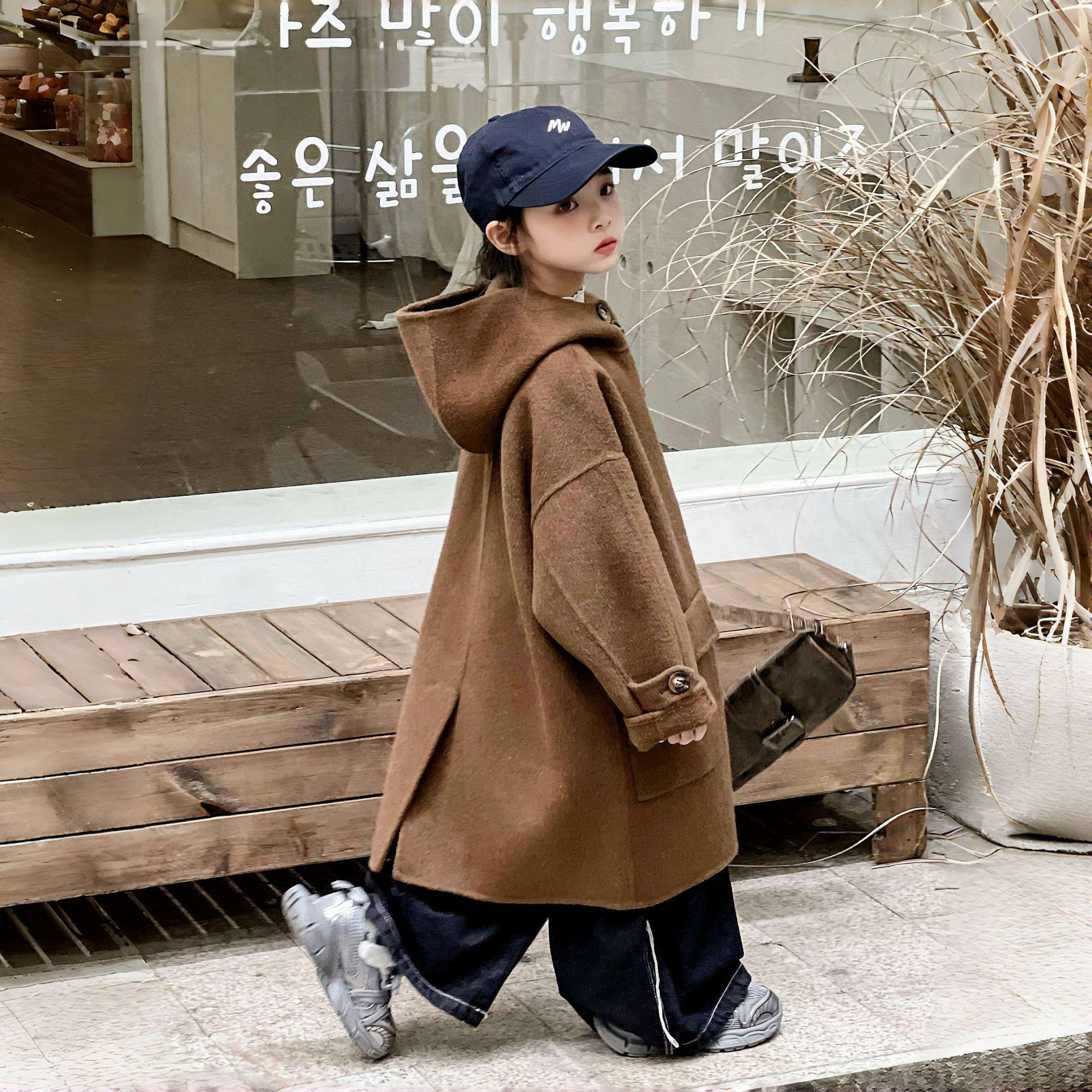 Двустороннее кашемировое пальто для девочек в корейском стиле - Детская верхняя одежда средней длины среднего и большого размера для осени и зимы 140cm (Fits height 132-142cm)
Двустороннее кашемировое пальто для девочек в корейском стиле - Детская верхняя одежда средней длины среднего и большого размера для осени и зимы 140cm (Fits height 132-142cm)