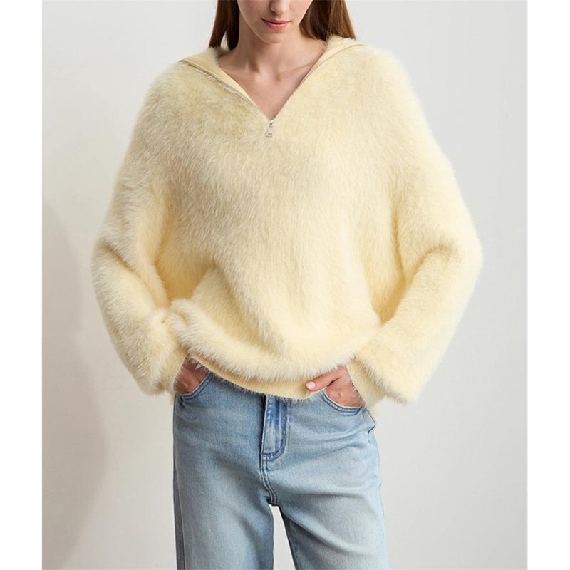Имитация норки Водолазка Женский трикотаж Осень Зима Свитер на молнии до середины груди Спущенное плечо Вязаный пуловер Топ XL жёлтый
Имитация норки Водолазка Женский трикотаж Осень Зима Свитер на молнии до середины груди Спущенное плечо Вязаный пуловер Топ XL жёлтый