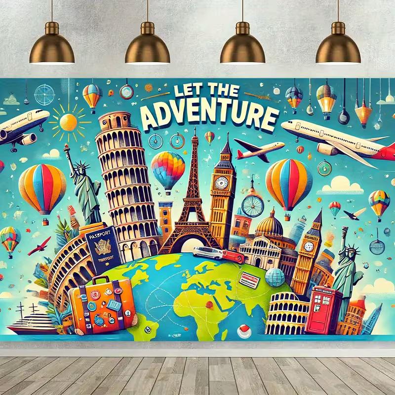 2D World Travel Adventure Backdrop Airplane Hot Air Balloon Kids Party Studio Background 47.2x31.5inch/120*80cm
2D World Travel Adventure Backdrop Airplane Hot Air Balloon Kids Party Studio Background 47.2x31.5inch/120*80cm