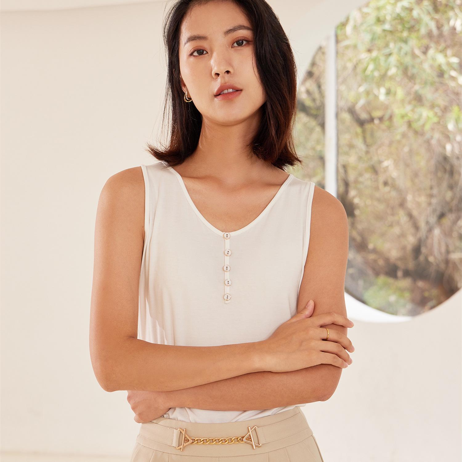 Yanzhiban Women s Slimming Cotton Sleeveless Vest with Button Detail One Size рожевий
Yanzhiban Women s Slimming Cotton Sleeveless Vest with Button Detail One Size рожевий