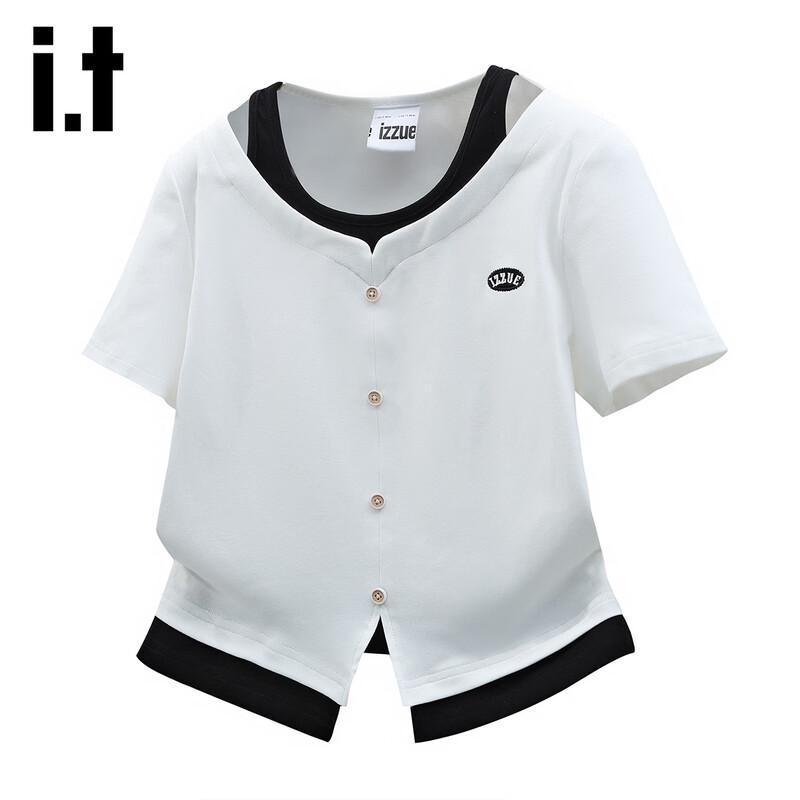 Izzue It Women s Faux Two-Piece V-Neck Short Sleeve T-Shirt S
Izzue It Women s Faux Two-Piece V-Neck Short Sleeve T-Shirt S
