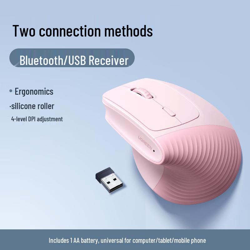 Ugreen Ergonomic Dual-Mode Wireless Mouse
Ugreen Ergonomic Dual-Mode Wireless Mouse