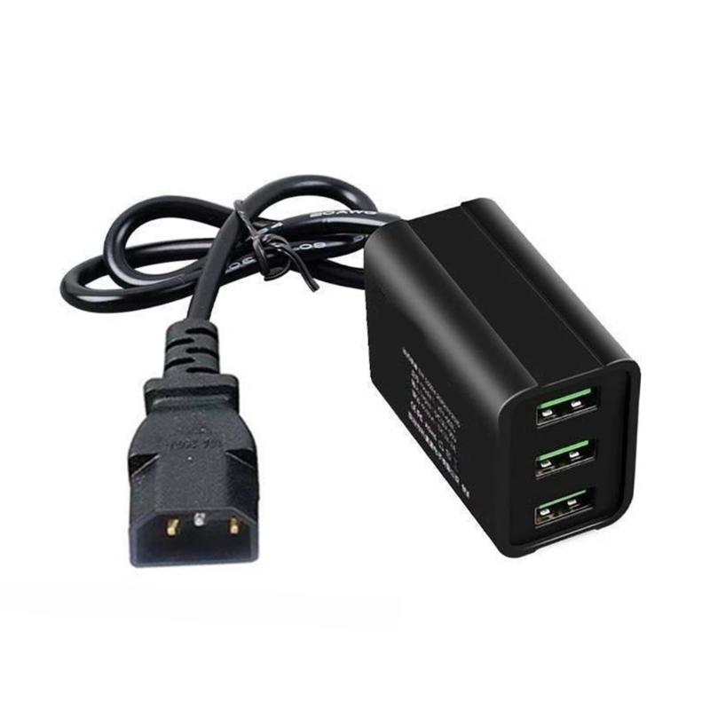 3-Port USB Charger Adapter For Electric Motorcycles Supports Multiple Devices Simultaneous Charging Black 1
3-Port USB Charger Adapter For Electric Motorcycles Supports Multiple Devices Simultaneous Charging Black 1