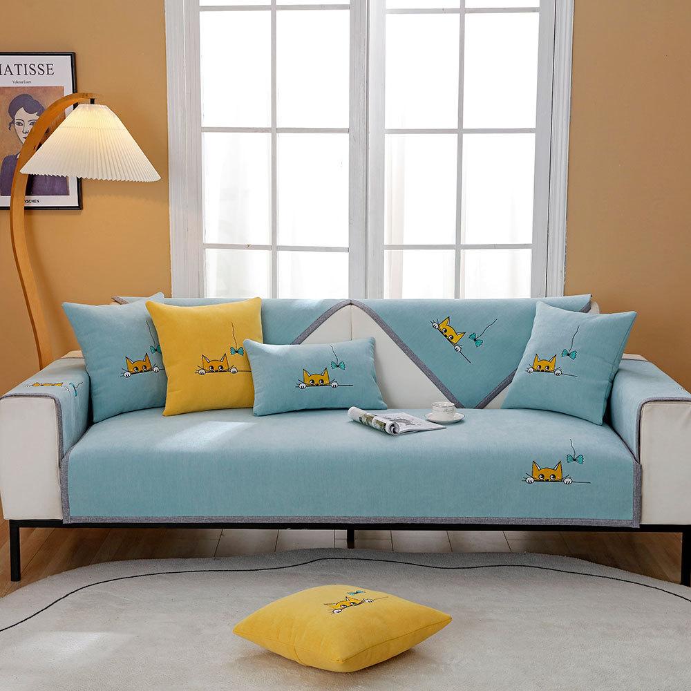 Подушка для дивана из синели с котенком, универсальный нескользящий чехол для дивана на четыре сезона, скандинавская простая подушка, легкий роскошный чехол, полотенце 70*70
Подушка для дивана из синели с котенком, универсальный нескользящий чехол для дивана на четыре сезона, скандинавская простая подушка, легкий роскошный чехол, полотенце 70*70