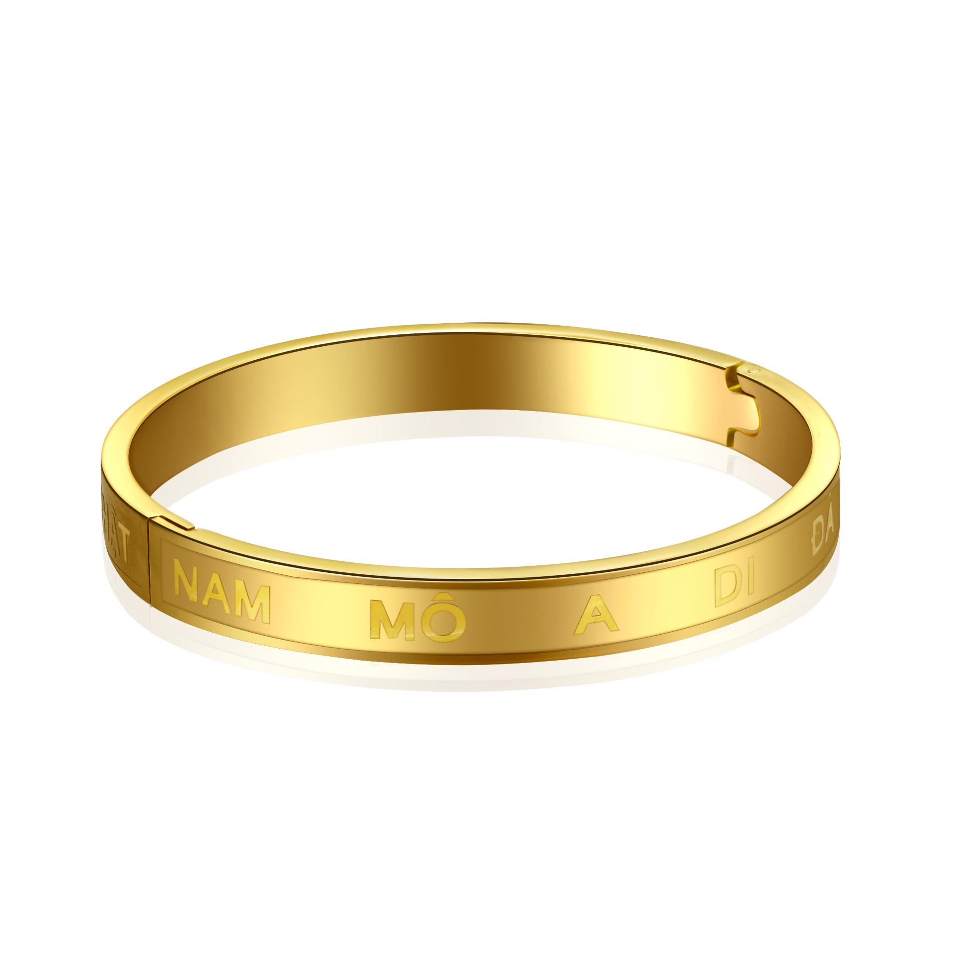 Золотой браслет-манжета из нержавеющей стали с пряжкой в вьетнамском стиле Будда Амитабха
Золотой браслет-манжета из нержавеющей стали с пряжкой в вьетнамском стиле Будда Амитабха