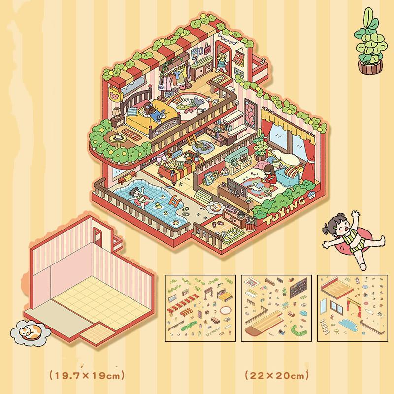 1 комплект больших размеров DIY Декор Ландшафтный дизайн Наклейка Миниатюрная Милая мультяшная Панда Кролик Сцена Сложенная Наклейка Милые Студенческие Принадлежности 23*19.5cm
1 комплект больших размеров DIY Декор Ландшафтный дизайн Наклейка Миниатюрная Милая мультяшная Панда Кролик Сцена Сложенная Наклейка Милые Студенческие Принадлежности 23*19.5cm