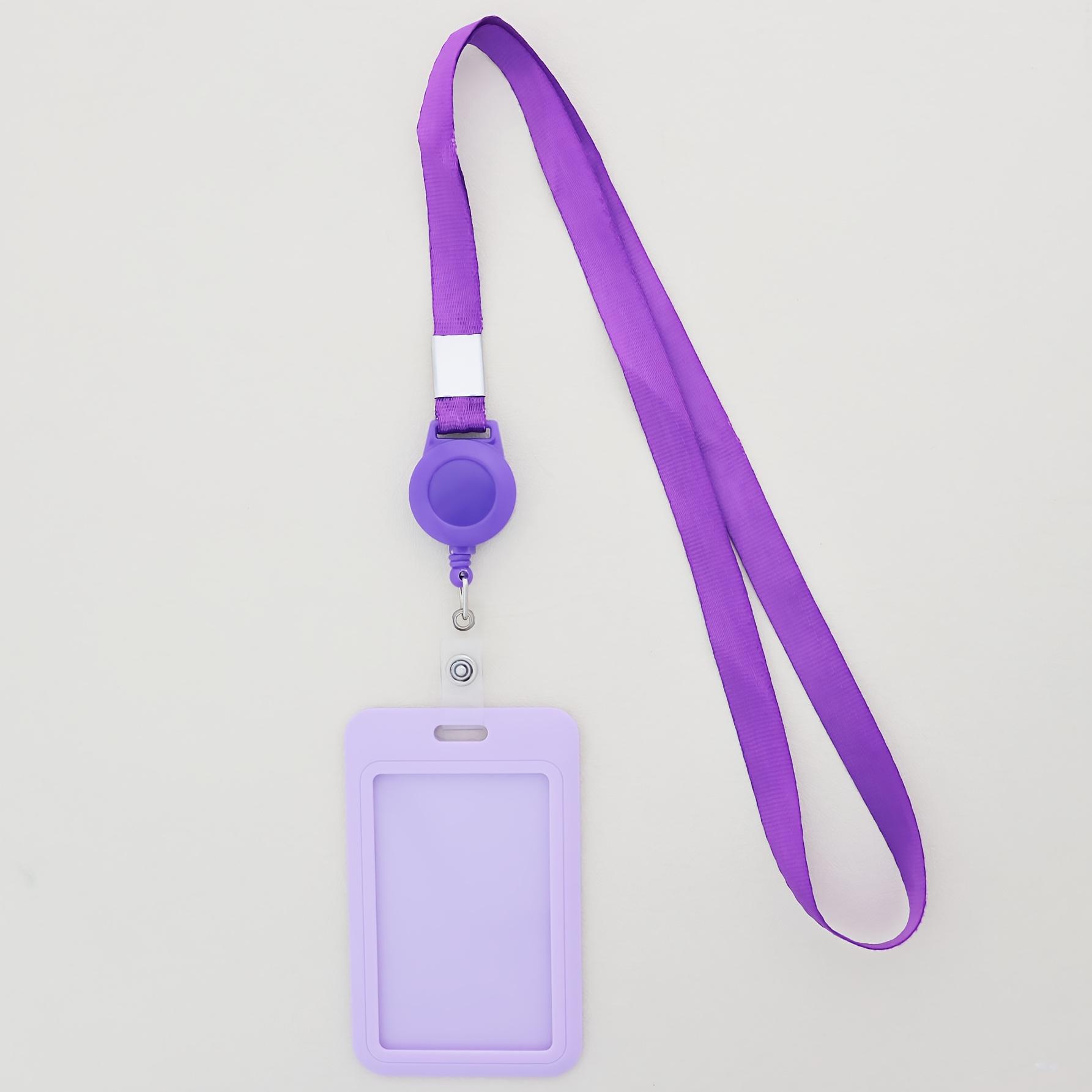 Pure Color Retractable Badge Reel Retractable Teacher Lanyard with Name Card Badge Holder Neck Strap Keychian Accessories Gift фіолетовий
Pure Color Retractable Badge Reel Retractable Teacher Lanyard with Name Card Badge Holder Neck Strap Keychian Accessories Gift фіолетовий