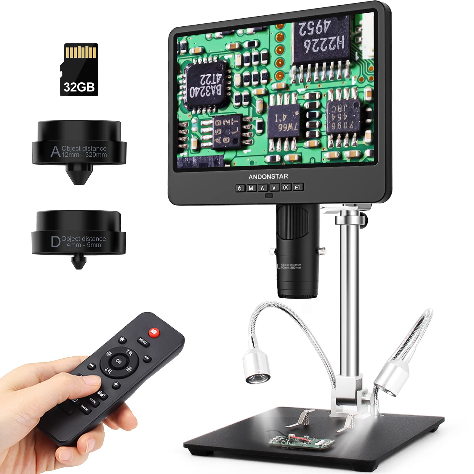 Andonstar AD249S HDMI цифровий мікроскоп з паяльним мікроскопом з металом 2000X 3 лінзи Монетний набір мікроскопів для дітей і сумісності з Windows 10.1
Andonstar AD249S HDMI цифровий мікроскоп з паяльним мікроскопом з металом 2000X 3 лінзи Монетний набір мікроскопів для дітей і сумісності з Windows 10.1