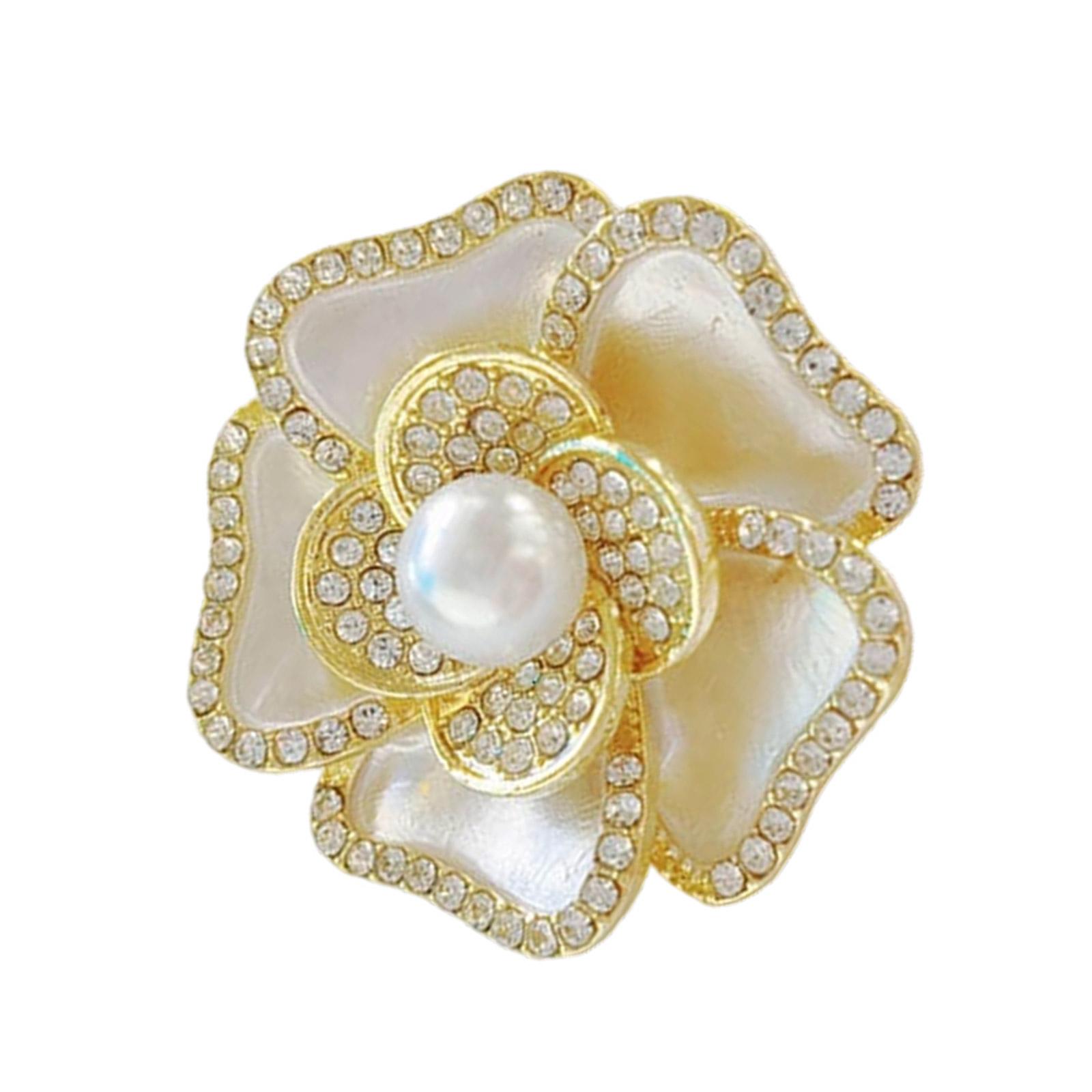 Chic Camellias Flower Brooch with Rhinestones Alloy Material Elegant Gift Luxurious Camellias Flower Brooch for Any Occasion 1
Chic Camellias Flower Brooch with Rhinestones Alloy Material Elegant Gift Luxurious Camellias Flower Brooch for Any Occasion 1