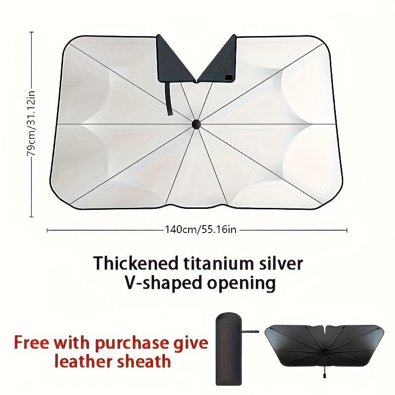Summer Car Window Sunshade: Sun Visor & Heat Insulation Light Blocker for Windshield Titanium Silver Open Sunshade
Summer Car Window Sunshade: Sun Visor & Heat Insulation Light Blocker for Windshield Titanium Silver Open Sunshade