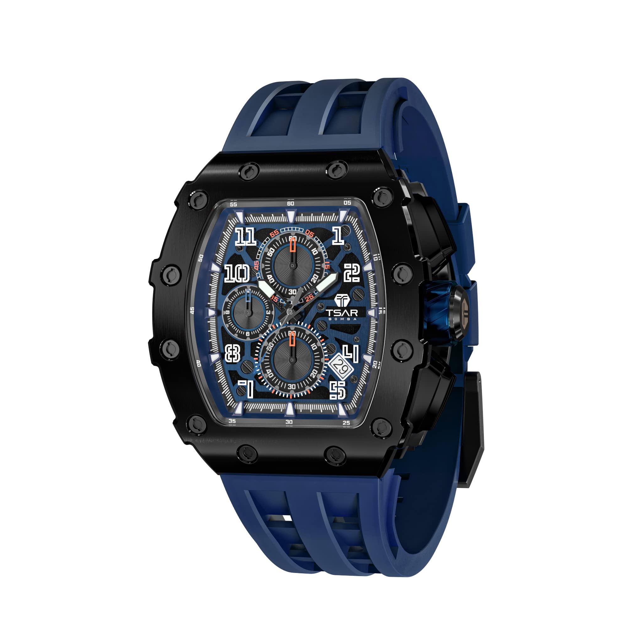 TSAR BOMBA Watch 5 ATM Water Resistant Tonneau Watch Business Stainless Steel Sports Luxury Fashion Casual Watch Barrel Shape Black Blue Men s
TSAR BOMBA Watch 5 ATM Water Resistant Tonneau Watch Business Stainless Steel Sports Luxury Fashion Casual Watch Barrel Shape Black Blue Men s