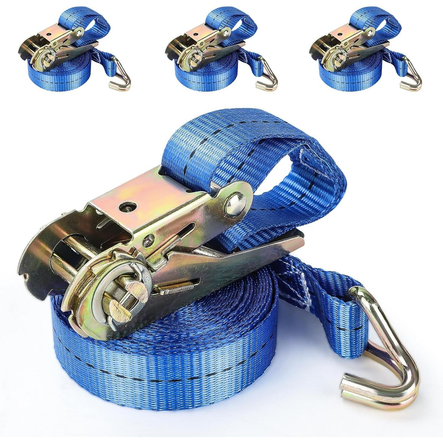 Ratchet Straps Ratchet Tie Down Straps Load Securing Straps with J-Hooks and Adjustable Buckle Heavy Duty Tensioning Belts for Trailer Motorcycle W
Ratchet Straps Ratchet Tie Down Straps Load Securing Straps with J-Hooks and Adjustable Buckle Heavy Duty Tensioning Belts for Trailer Motorcycle W