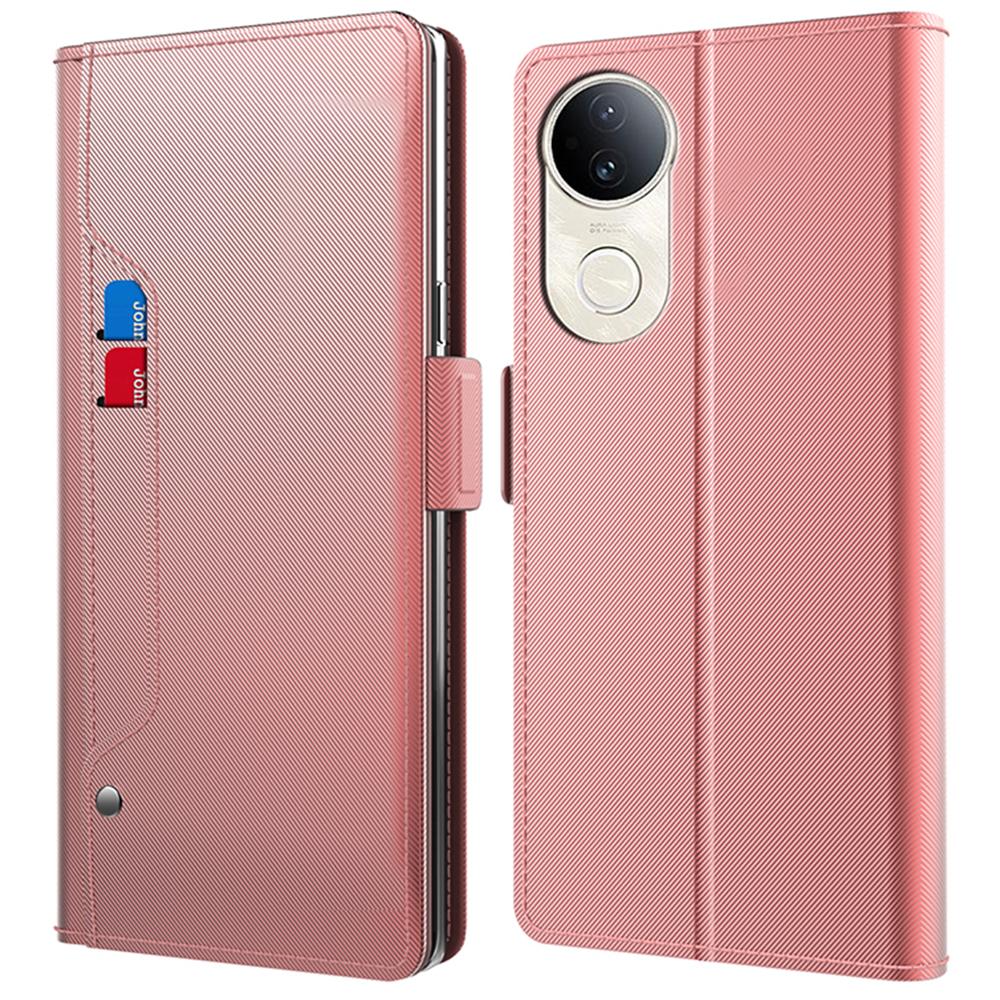 Для vivo S20 5G Чехол-подставка из ПУ кожи Чехол для телефона Держатель для карт Зеркало Rose Gold
Для vivo S20 5G Чехол-подставка из ПУ кожи Чехол для телефона Держатель для карт Зеркало Rose Gold