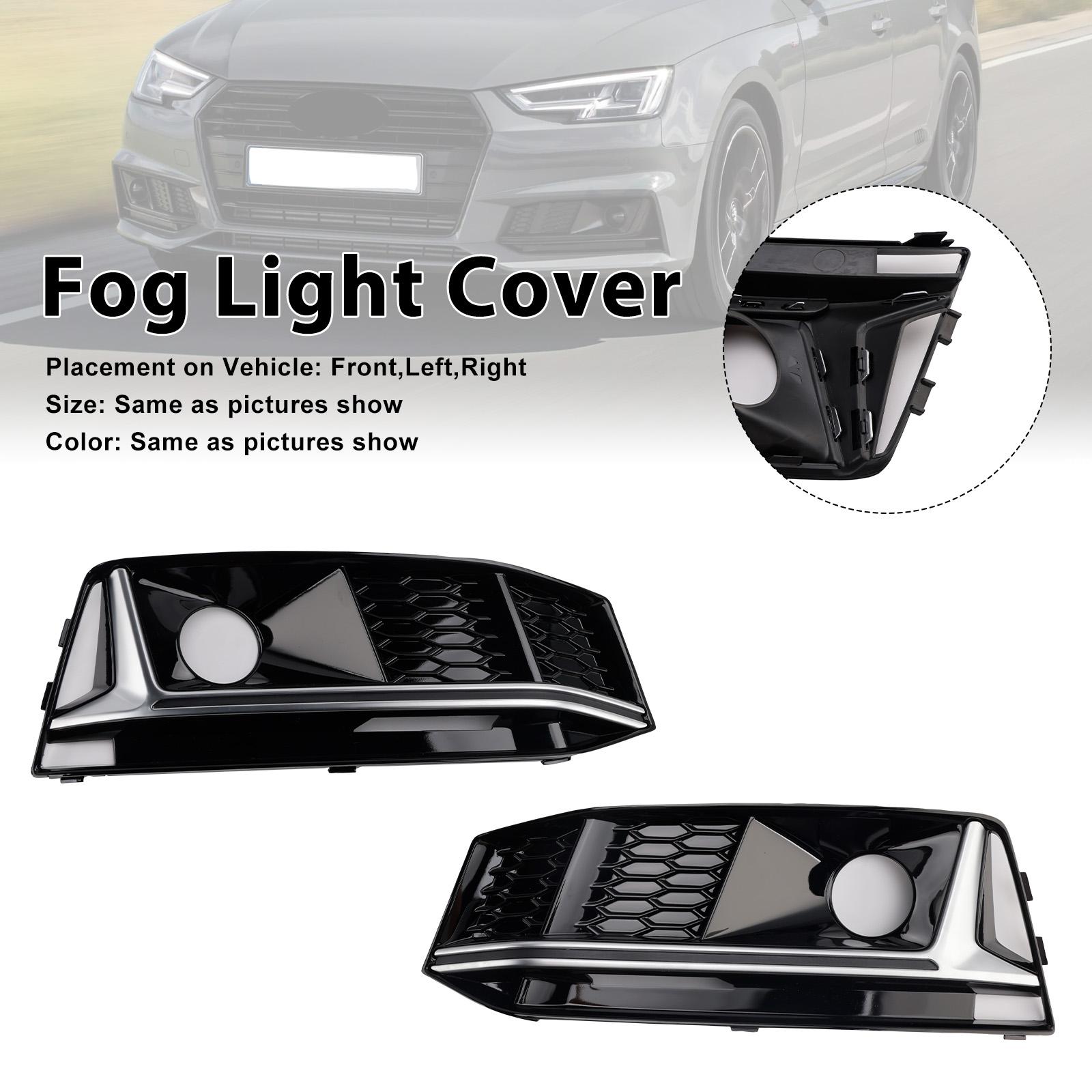 2PCS Black Chrome Front Bumper Foglight Grille Grill Fit A4 B9 S4 2016-19
2PCS Black Chrome Front Bumper Foglight Grille Grill Fit A4 B9 S4 2016-19