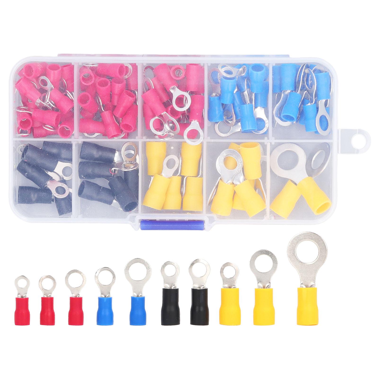 102PCS Insulated Ring Terminal 10 Different Specifications Flame Retardant Wire Connectors Assortmen
102PCS Insulated Ring Terminal 10 Different Specifications Flame Retardant Wire Connectors Assortmen