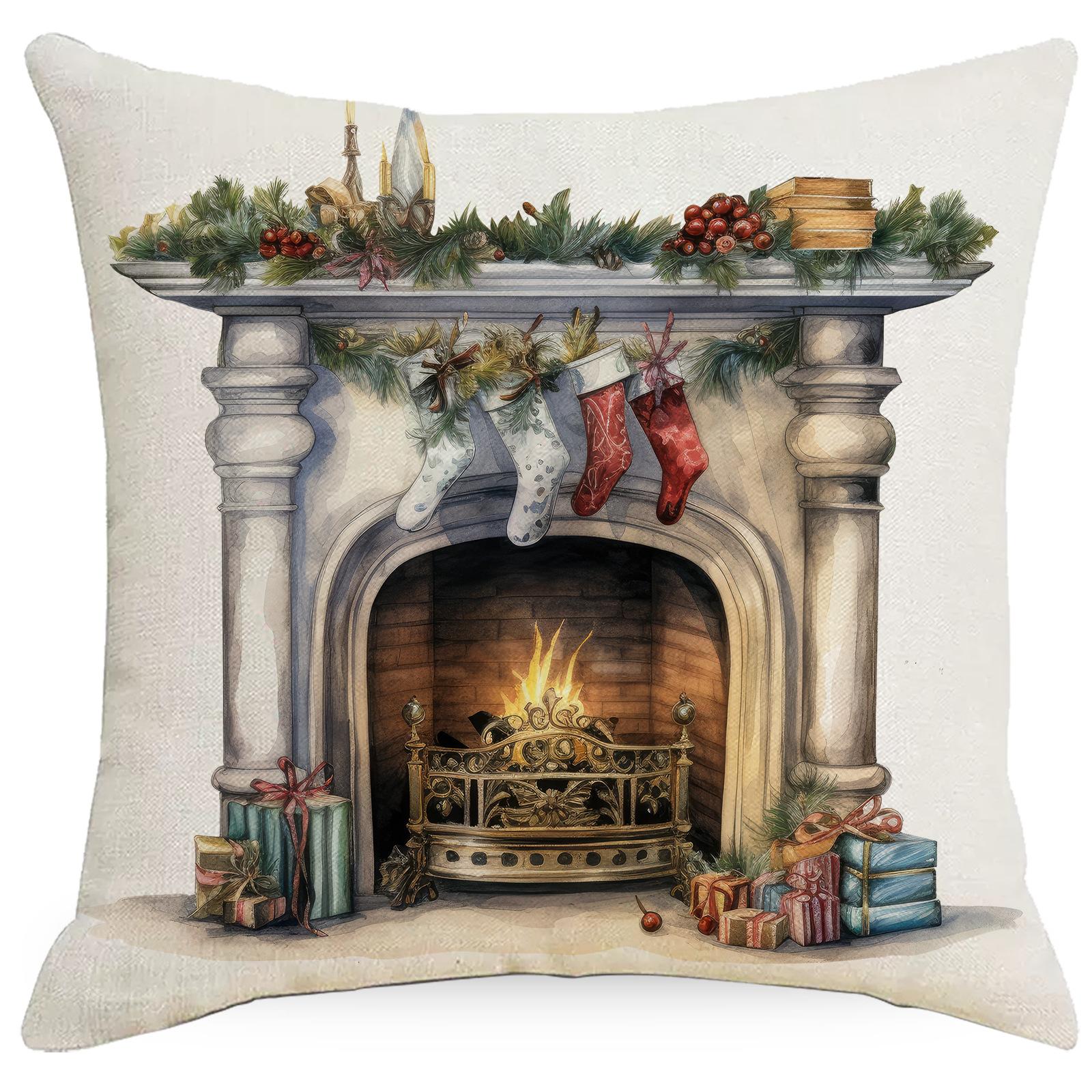 Европейская и американская наволочка Санта-Клауса, Праздничная наволочка с принтом, Подушка-подушка для автомобиля, дивана, поясничная подушка 45 * 45Cm
Европейская и американская наволочка Санта-Клауса, Праздничная наволочка с принтом, Подушка-подушка для автомобиля, дивана, поясничная подушка 45 * 45Cm