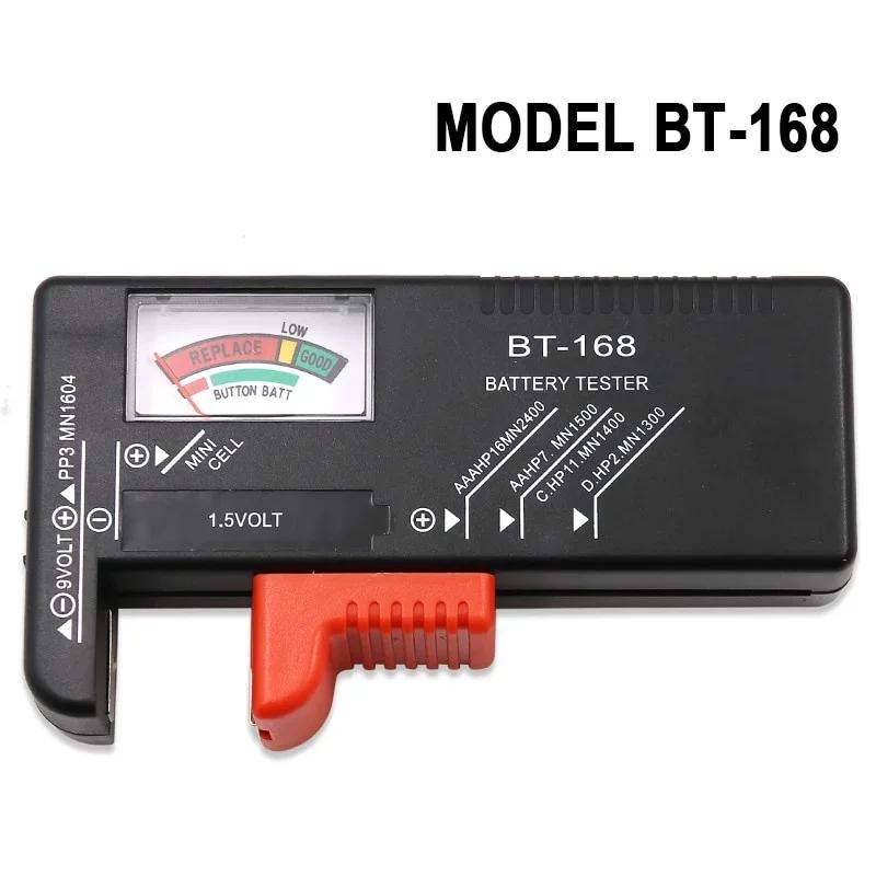 BT-168 Universal Battery Tester For AA AAA C D 9V 1.5V Button Cells Color Coded Power Meter Voltage Checker Tool чорний
BT-168 Universal Battery Tester For AA AAA C D 9V 1.5V Button Cells Color Coded Power Meter Voltage Checker Tool чорний