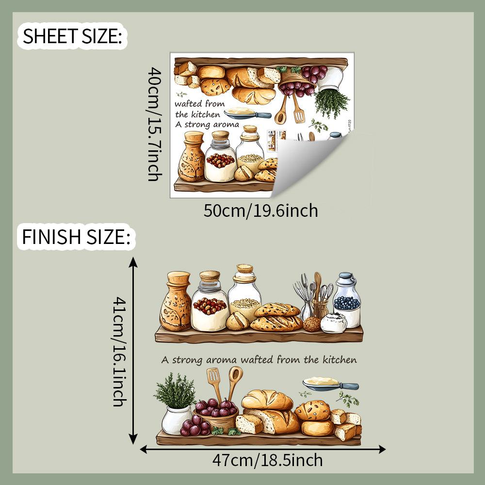 Painted Food Bread Fruit Self Adhesive Wall Sticker for Kitchen Dining Room Home Background Decor 40x50cm разноцветный
Painted Food Bread Fruit Self Adhesive Wall Sticker for Kitchen Dining Room Home Background Decor 40x50cm разноцветный