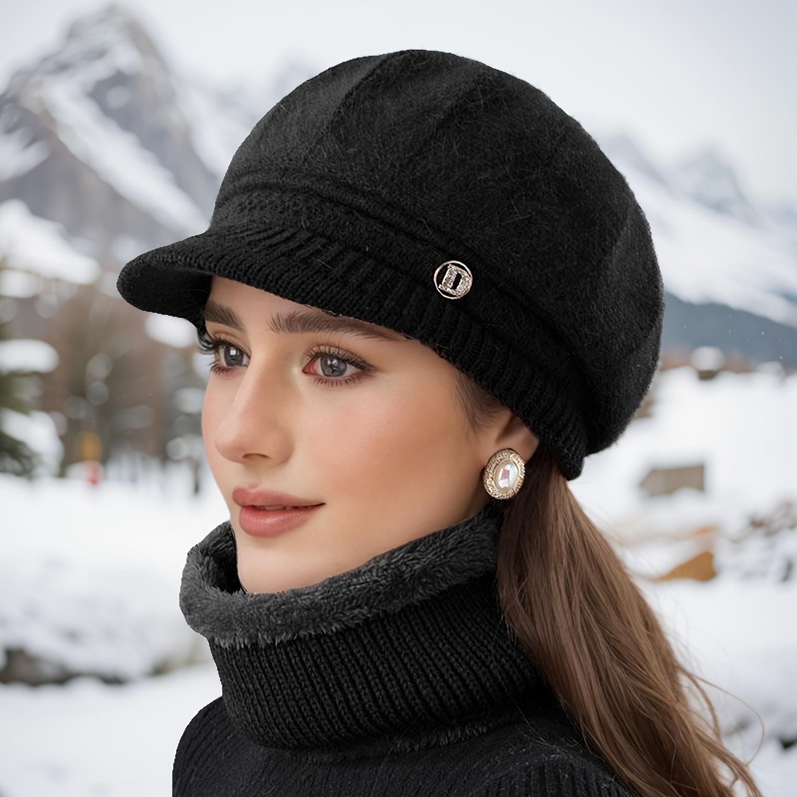 New Warm Women s Hat and Scarf Set Windproof Faux Rabbit Fur Fleece-Lined Neck Warmer Thickened Knitted Mom Hat Scarf Two Set рожевий
New Warm Women s Hat and Scarf Set Windproof Faux Rabbit Fur Fleece-Lined Neck Warmer Thickened Knitted Mom Hat Scarf Two Set рожевий
