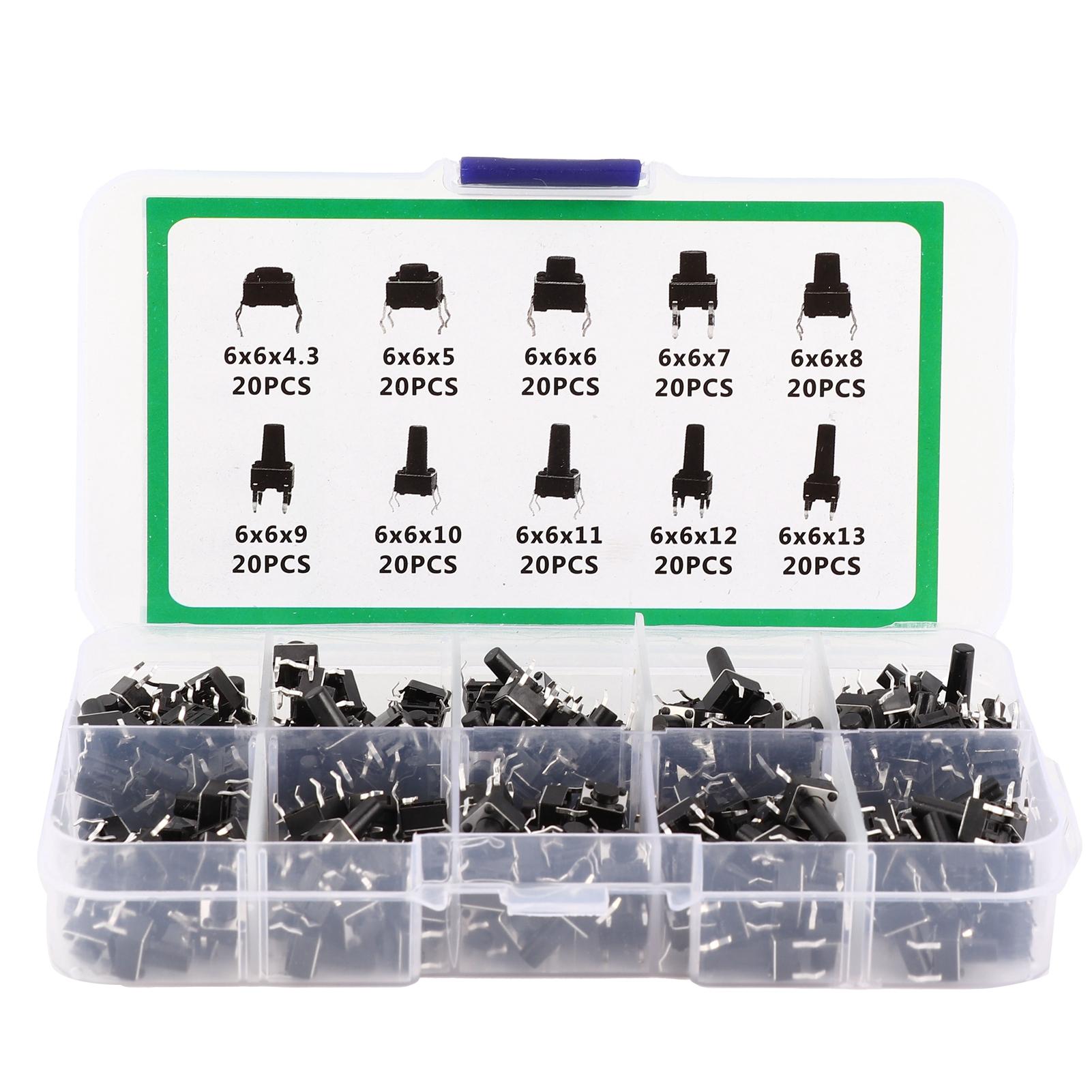 200Pcs Tactile Push Button Switch Mini Controller for TV Audio Computer Electronic Product
200Pcs Tactile Push Button Switch Mini Controller for TV Audio Computer Electronic Product