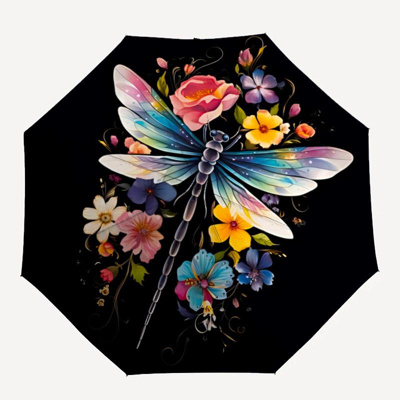 1pc Dragonfly Flowers Automatic Folding Umbrella - 8-Rib Compact Travel Umbrella Durable & Portable for Outdoor Use, Perfect Gift for Birthdays063
1pc Dragonfly Flowers Automatic Folding Umbrella - 8-Rib Compact Travel Umbrella Durable & Portable for Outdoor Use, Perfect Gift for Birthdays063