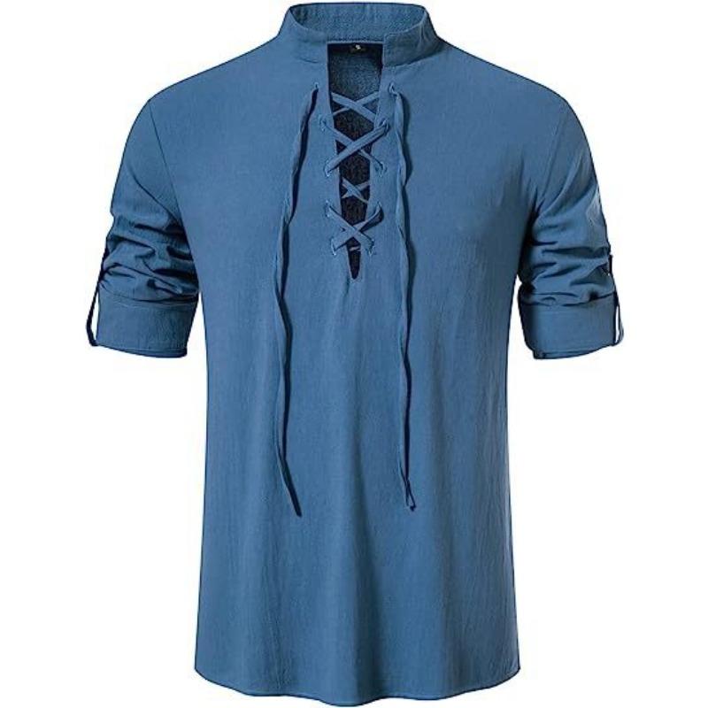 Мужская хлопковая рубашка Henry в стиле хиппи, повседневная пляжная рубашка с воротником-стойкой и длинными рукавами, мужская XXL королевский синий
Мужская хлопковая рубашка Henry в стиле хиппи, повседневная пляжная рубашка с воротником-стойкой и длинными рукавами, мужская XXL королевский синий