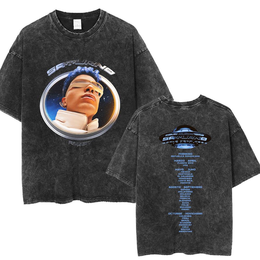 Singer Rauw Alejandro Saturno Print Wash Tshirt Men Women Retro Fashion Style Tshirt Hip Hop Oversized T Shirt Streetwear Male S
Singer Rauw Alejandro Saturno Print Wash Tshirt Men Women Retro Fashion Style Tshirt Hip Hop Oversized T Shirt Streetwear Male S