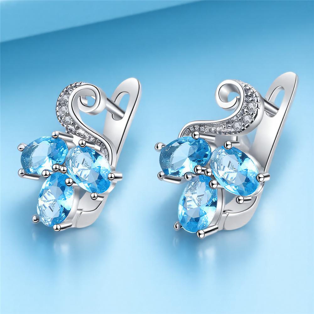 Luxury Small Blue Oval Zircon Stone Hoop Earrings For Women Vintage Female Fashion Gold Color Wedding Jewelry
Luxury Small Blue Oval Zircon Stone Hoop Earrings For Women Vintage Female Fashion Gold Color Wedding Jewelry